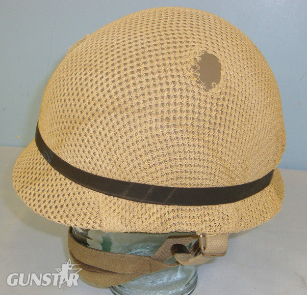 1974 Dated Israel Defence Forces (IDF) Paratrooper’s 2 Part Jump Helmet With Correct Liner & Desert Sand Colour Camouflage Net Cover With Label All With IDF Stylised ‘Z’ Zahal Marks Clothing in 