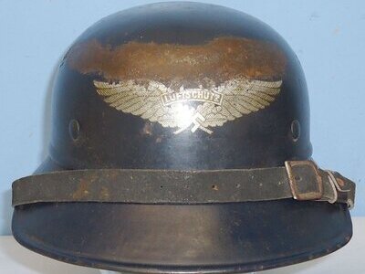 Nazi German Luftschutz One Piece Gladiator Helmet and Liner. 22170. Nazi German Luftschutz One Piece Gladiator Helmet and Liner. 22170.   Antique & Militaria