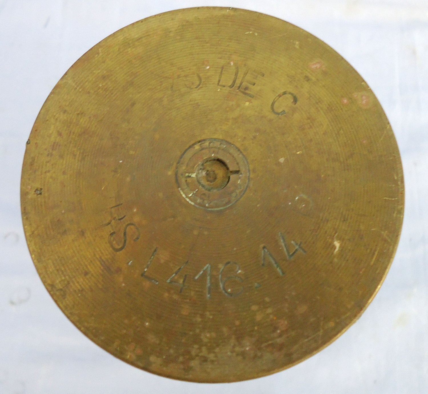 DEACTIVATED INERT. French, WW1, Unfired, 1914 Dated, 75mm Mle 1897 Field Gun High Explosive (HE) Round WITH Strippable Percussion Nose Fuze. - O 2267O 2267 DEACTIVATED INERT. French, WW1, Unfired, 1914 Dated, 75mm Mle 1897 Field Gun High Explosive (HE) Round WITH Strippable Percussion Nose Fuze. - O 2267  Other Ammunition