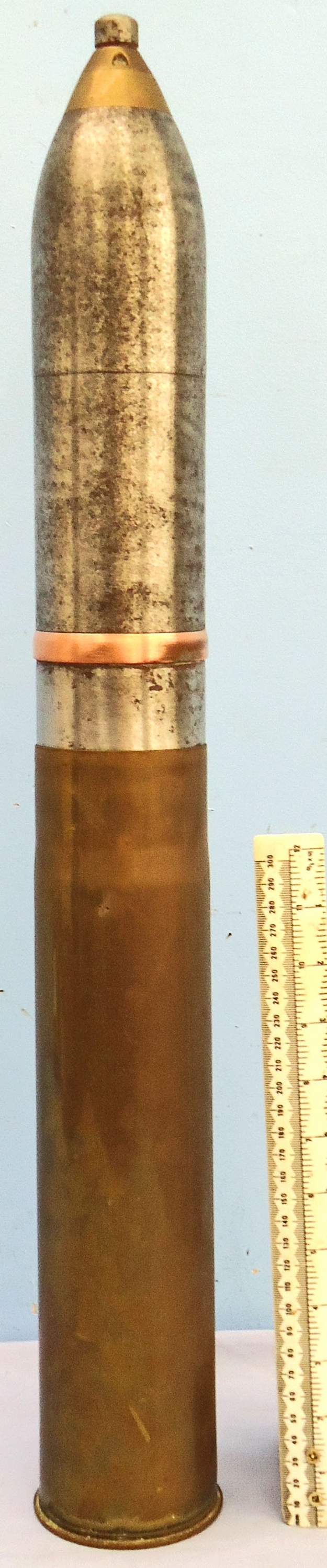 DEACTIVATED INERT. French, WW1, Unfired, 1914 Dated, 75mm Mle 1897 Field Gun High Explosive (HE) Round WITH Strippable Percussion Nose Fuze. - O 2267O 2267 DEACTIVATED INERT. French, WW1, Unfired, 1914 Dated, 75mm Mle 1897 Field Gun High Explosive (HE) Round WITH Strippable Percussion Nose Fuze. - O 2267  Other Ammunition - {CATEGORY} in 