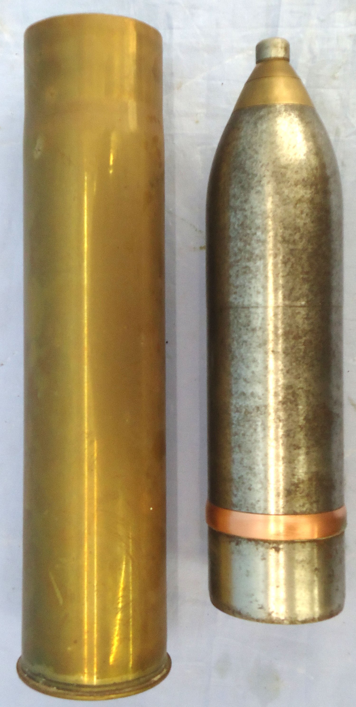 DEACTIVATED INERT. French, WW1, Unfired, 1914 Dated, 75mm Mle 1897 Field Gun High Explosive (HE) Round WITH Strippable Percussion Nose Fuze. - O 2267O 2267 DEACTIVATED INERT. French, WW1, Unfired, 1914 Dated, 75mm Mle 1897 Field Gun High Explosive (HE) Round WITH Strippable Percussion Nose Fuze. - O 2267  Other Ammunition - {CATEGORY}