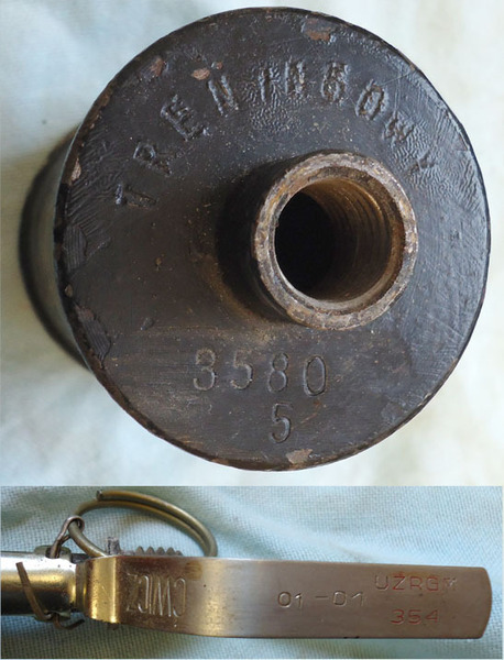  DEACTIVATED INERT. Russian RG-42 Hand Grenade. - O 1703 DEACTIVATED INERT. Russian RG-42 Hand Grenade. - O 1703  Other Ammunition
