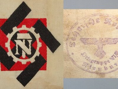 WW2 Nazi German Technical Emergency Corps ‘TeNo’ (Technsiche Nothilife) Armband. N 156  Antique & Militaria
