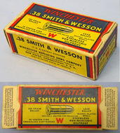 Winchester DEACTIVATED INERT. American Winchester Police Ammunition, c.1939, Carton of 50 Rounds Of .38 Smith & Wesson Cartridges. - O 2042  Other