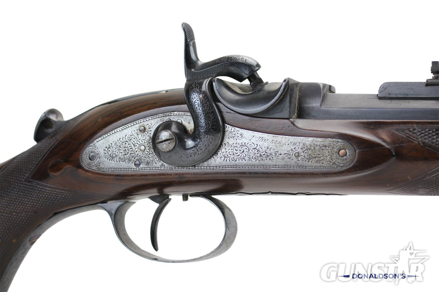 Isaac Hollis & Sons Westley Richards Monkey Tail Big Game Rifle Muzzleloader .451 Adams Rifle in 