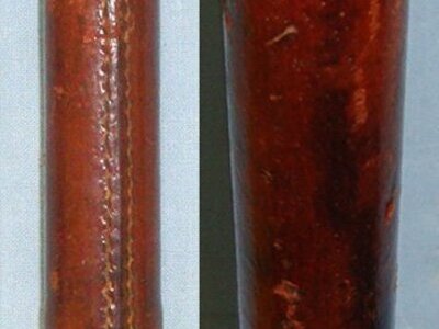 WW1 Era British Officer’s Brown Leather Bound Swagger Sword Stick With Ibberson Sheffield ‘Stradivarius Violin’ Trademark Blade. Sn 22426:27 Sword