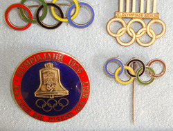 1936 Nazi Germany Olympic Games Enamelled Lapel Pin Badges With Nazi Quality Ins Original Collection Of 4, 1936 Nazi Germany Olympic Games Enamelled Lapel Pin Ba Other Accessory