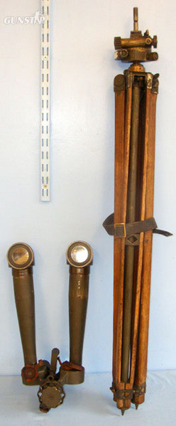 B.O. Forward Observation / Trench Telescope Of 1915 With Original Brass & Wood E Donkey Ears’ B.O. Forward Observation / Trench Telescope Of 1915 With Original B Sight & Optic in 