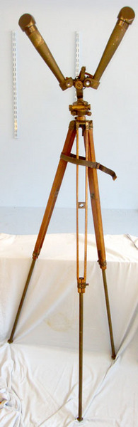 B.O. Forward Observation / Trench Telescope Of 1915 With Original Brass & Wood E Donkey Ears’ B.O. Forward Observation / Trench Telescope Of 1915 With Original B Sight & Optic