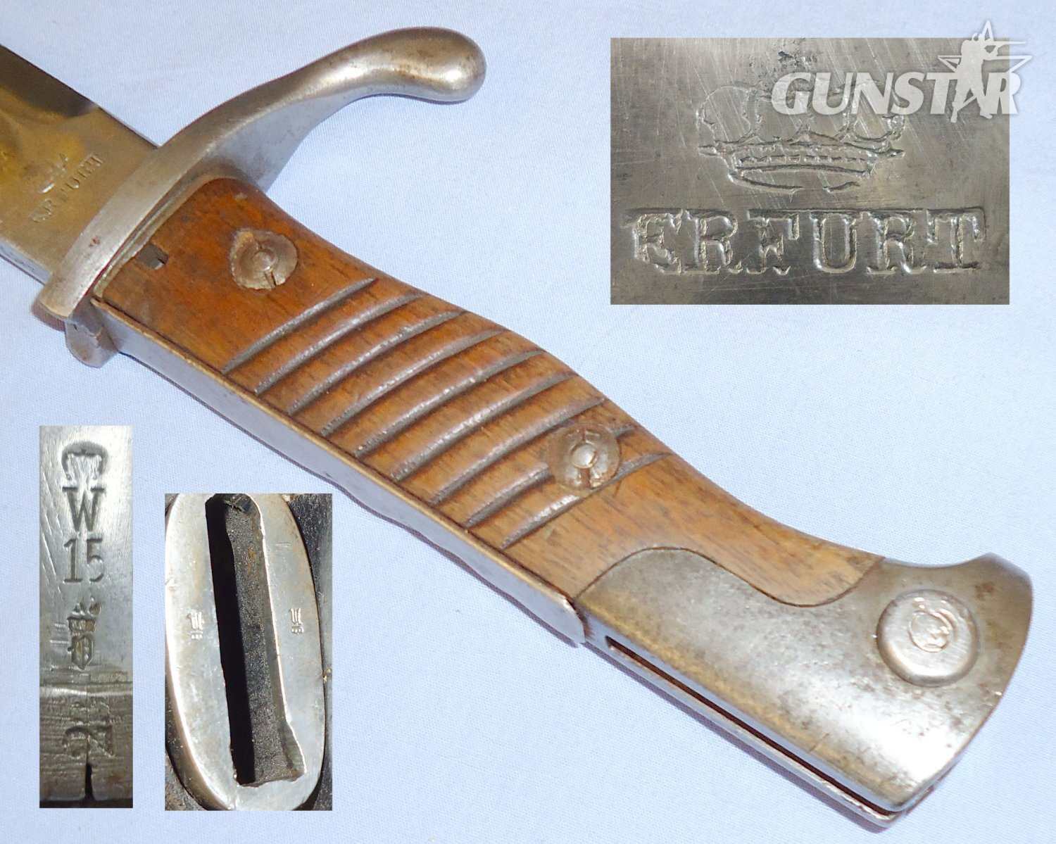 Very Good Condition* German WWI M1898/05 ‘Butcher Bayonet’ Earlier First Pattern Scabbard and Leather Frog. 11523:2. Bayonet