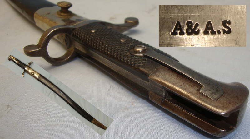 British 1856/58 Sword Bayonet and Scabbard. BAYO 771. Bayonet