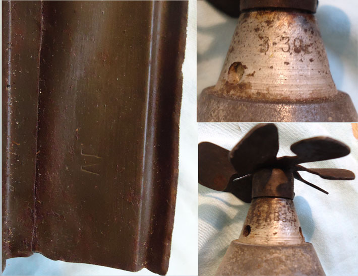  INERT DEACTIVATED, Rare, WW2, Russian 1939 Dated 1Kg. ZAB-1 incendiary Bomb. - O 1705 INERT DEACTIVATED, Rare, WW2, Russian 1939 Dated 1Kg. ZAB-1 incendiary Bomb. - O 1705  Other Ammunition