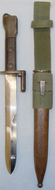 Rare*  British Trials Pattern FN FAL X2E1 Bayonet, X1E1 Scabbard Made In Belgium and Mills Equip. Co. Frog 1945 Dated. BAYO 192. Bayonet