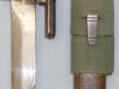 Rare*  British Trials Pattern FN FAL X2E1 Bayonet, X1E1 Scabbard Made In Belgium and Mills Equip. Co. Frog 1945 Dated. BAYO 192. Bayonet