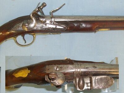 RARE**NAPOLEONIC WARS ERA**1758 Dated Georgian British Enfield Tower Pattern 1756 / 81 Land Service .650 Carbine Calibre Flintlock Heavy Dragoon Pistol With Regulation Brass Fittings. Sn 22583:1 flintlock .65 Cal Muzzleloader Muzzleloader