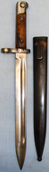 Austrian M1895 Mannlicher Bayonet and Scabbard. BAYO 786. Bayonet