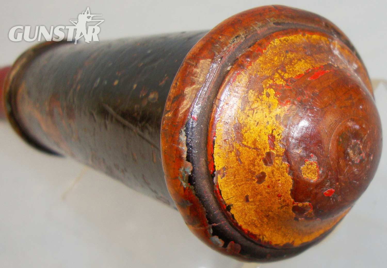  William IV (1830-1837) Painted Wood Baluster Tipstaff/Truncheon with the Royal Arms of Great Britain. 20664. William IV (1830-1837) Painted Wood Baluster Tipstaff/Truncheon with the Royal Arms of Great Britain. 20664. Antique & Militaria