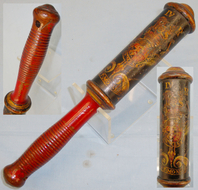 William IV (1830-1837) Painted Wood Baluster Tipstaff/Truncheon with the Royal Arms of Great Britain. 20664. William IV (1830-1837) Painted Wood Baluster Tipstaff/Truncheon with the Royal Arms of Great Britain. 20664. Antique & Militaria