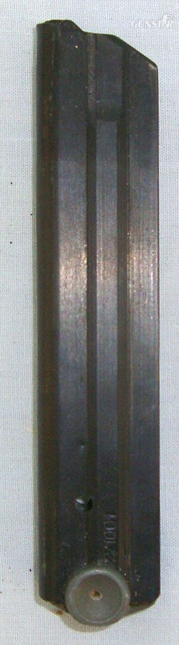  1950’s Cold War Era East German V.E.B. Ernst Thälman (Former C.G. Haenel plant) 8 Round Magazine For German Luger PO 8, 9mm Parabellum Semi Automatic Pistols With Correct Alloy Butt Toggle. D 6037  Magazine