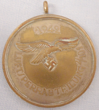 German Regimental Medal to a Balloon Observation Unit for Russia in 1942. N 172. German Regimental Medal to a Balloon Observation Unit for Russia in 1942. N 172. Antique & Militaria