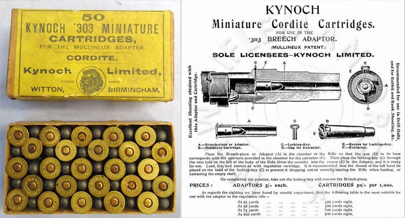  British, Kynoch Box of 50 Unfired .303 Miniature Mullineux Adaptor Cartridges Cartridges. Sn - 22787:1922787:19 British, Kynoch Box of 50 Unfired .303 Miniature Mullineux Adaptor Cartridges Cartridges. Sn - 22787:19 Various Other Ammunition