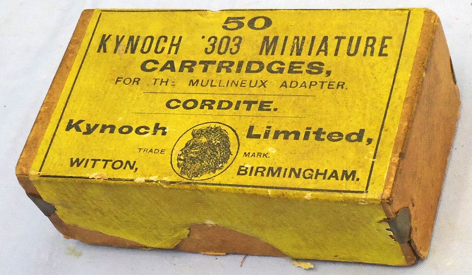 British, Kynoch Box of 50 Unfired .303 Miniature Mullineux Adaptor Cartridges Cartridges. Sn - 22787:1922787:19 British, Kynoch Box of 50 Unfired .303 Miniature Mullineux Adaptor Cartridges Cartridges. Sn - 22787:19 Various Other Ammunition - {CATEGORY} in 