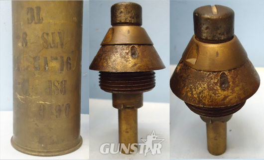  DEACTIVATED INERT. French Early WW1, 1915 Dated, Unfired And Stencilled, High Ex DEACTIVATED INERT. French Early WW1, 1915 Dated, Unfired And Stencilled, High Ex Antique & Militaria