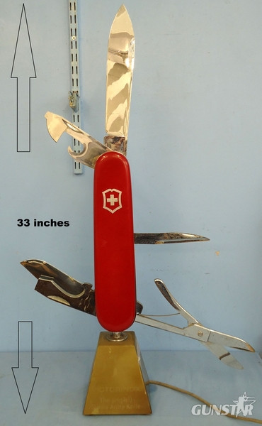  Swiss Victorinox E79 Type Swiss Army Knife Large Electric Powered Moving Shop Advertising Display. Sn - 19614 Knive