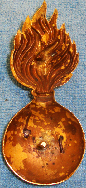 Victorian Officers Silver Gilt Royal Irish Fusiliers Fur Cap Grenade Badge. 19289:6. Victorian Officers Silver Gilt Royal Irish Fusiliers Fur Cap Grenade Badge. 19289:6. Antique & Militaria