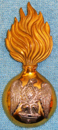 Victorian Officers Silver Gilt Royal Irish Fusiliers Fur Cap Grenade Badge. 19289:6. Victorian Officers Silver Gilt Royal Irish Fusiliers Fur Cap Grenade Badge. 19289:6. Antique & Militaria