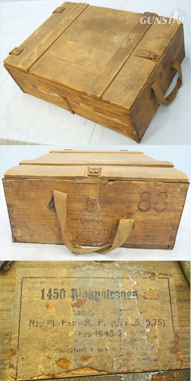 WW2, German, 1943 Dated, Wooden Patronenkasten 88 (Ammunition Box), K98, Mg34/42 . - O 2109 WW2, German, 1943 Dated, Wooden Patronenkasten 88 (Ammunition Box), K98, Mg34/42 . - O 2109  Other Ammunition in 