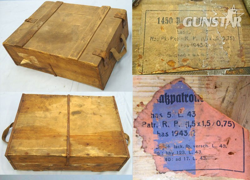  WW2, German, 1943 Dated, Wooden Patronenkasten 88 (Ammunition Box), K98, Mg34/42 . - O 2109 WW2, German, 1943 Dated, Wooden Patronenkasten 88 (Ammunition Box), K98, Mg34/42 . - O 2109  Other Ammunition