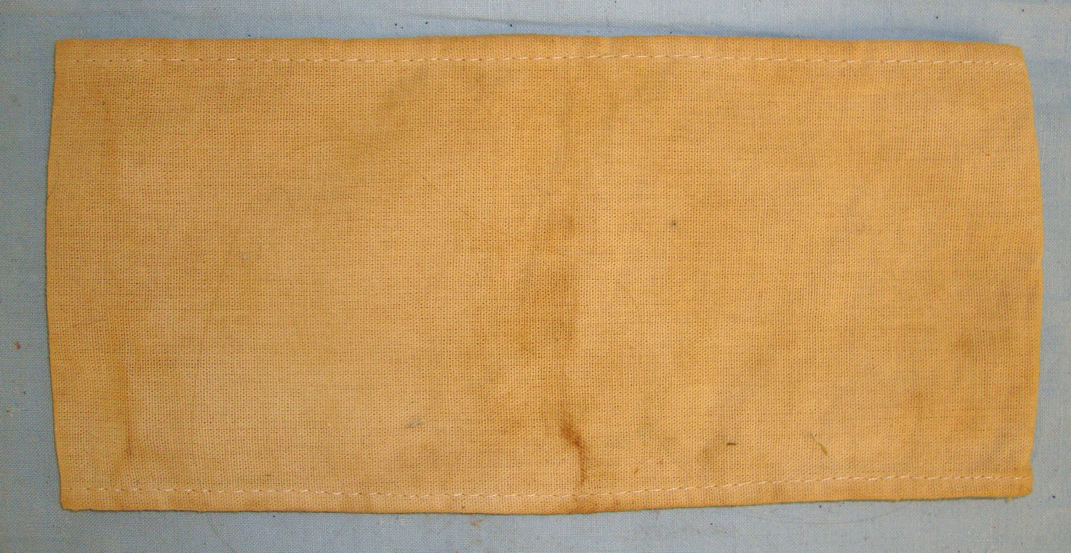  WW2 Era Nazi HitlerJugend Hitler Youth (HJ) Ink Printed Emblem Armband. Sn 20751:1  Clothing