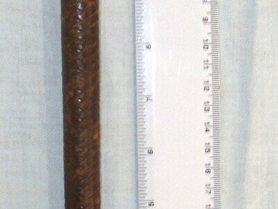 QUALITY**Boer War / WW1 Era British Officers Private Purchase Swaine & Adeney London Leather Bound Swagger Stick Club With Integral Weighted Head For Self Defence Or Battle Use. MISC 816  Antique & Militaria