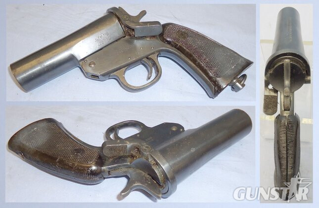 Harrington & Richardson WWII U.S. Made Harrington & Richardson Mk VI One Inch Flare Pistol. ** UK 2010 DEACTIVATION CERTIFICATED** D 1473.  None 0 Rocket Launcher