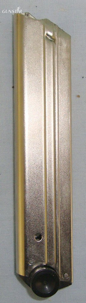  Post WW2 German ERMA 8 Round Magazine For German Luger PO 8, 9mm Parabellum Semi Automatic Pistols With Plastic Butt Toggle. D 6038  Magazine
