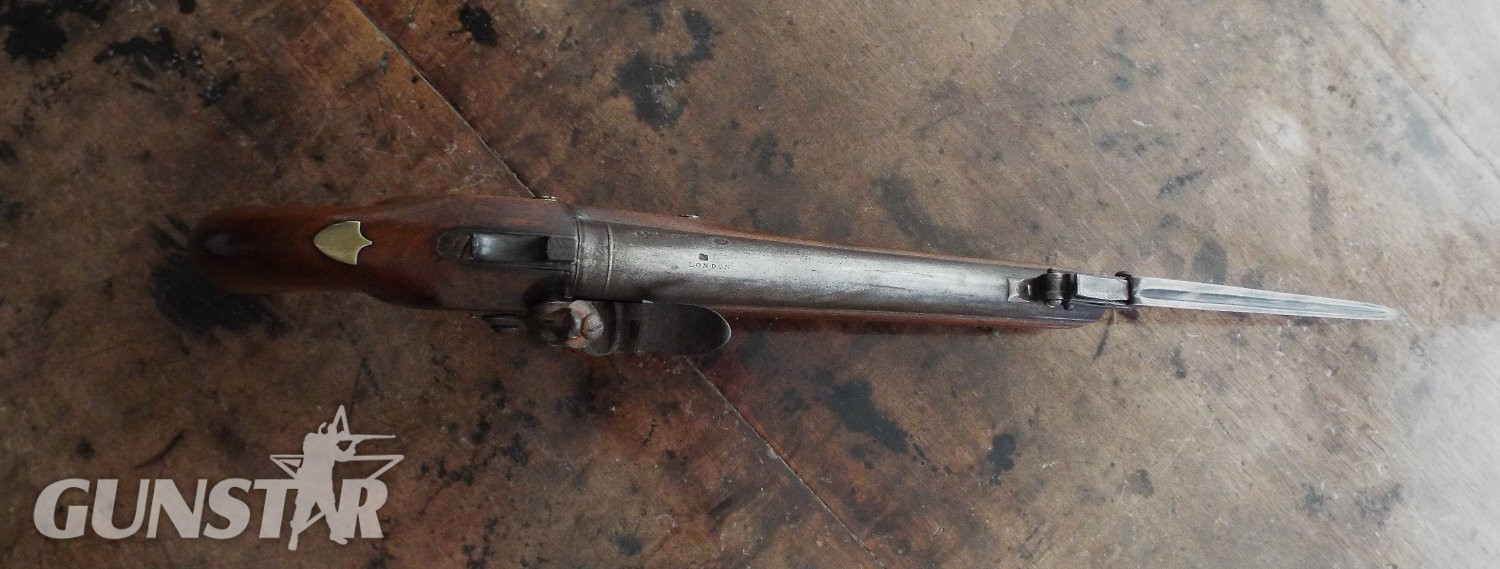 British Flintlock Officers Bayonet Pistol .65 Cal Muzzleloader Muzzleloader 