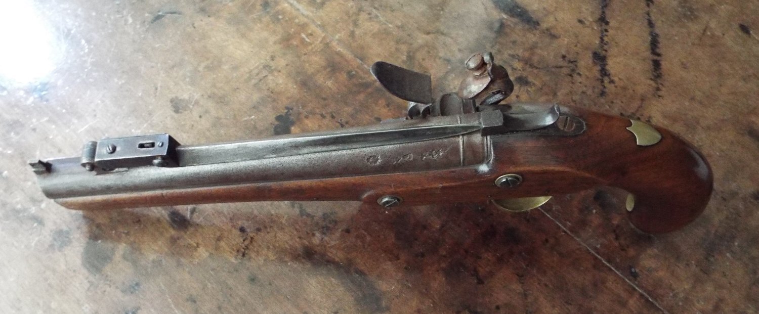 British Flintlock Officers Bayonet Pistol .65 Cal Muzzleloader Muzzleloader - {CATEGORY} in 
