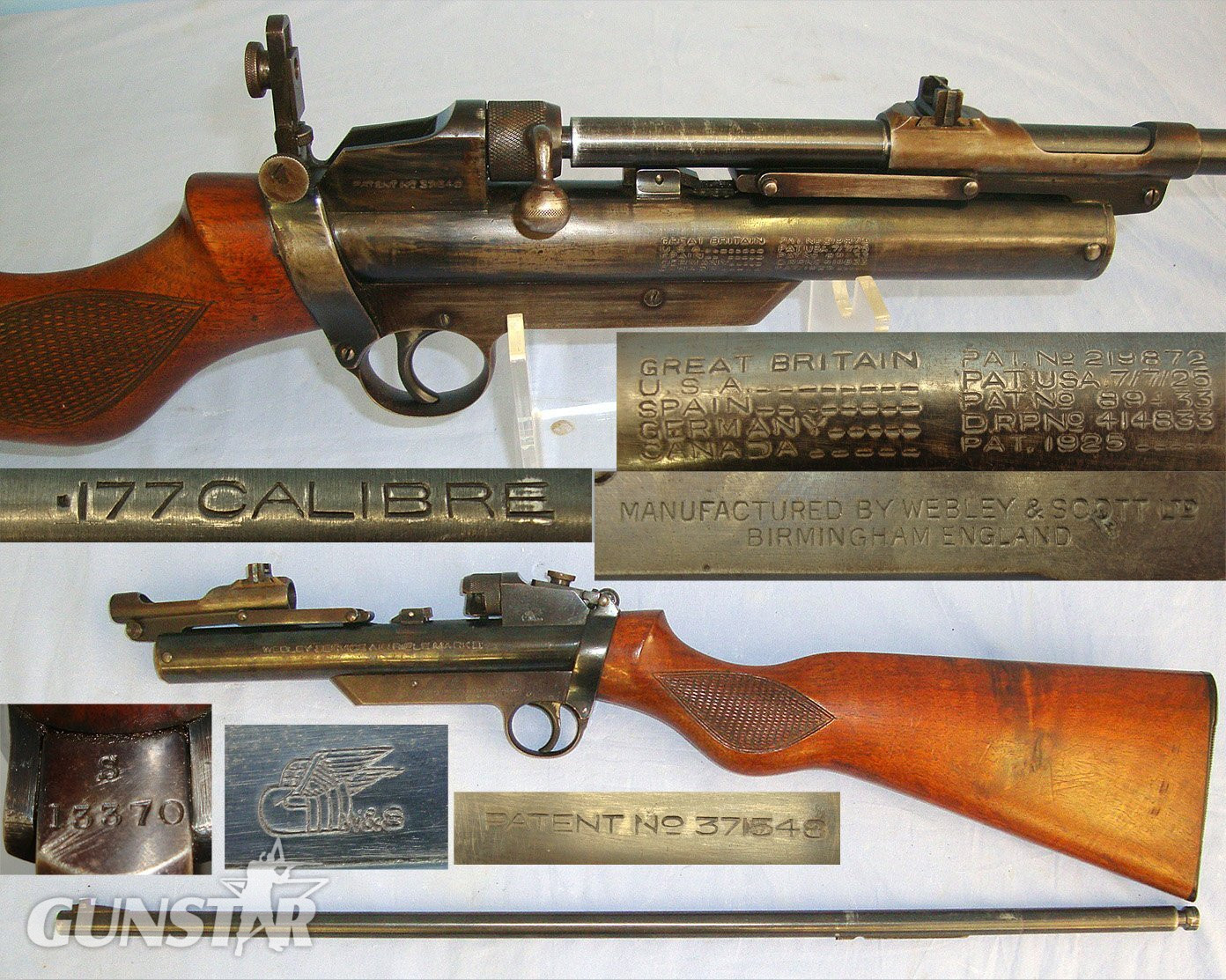 Early 1930’s Webley Service Mark II 3rd Series .177 Calibre Air Rifle. Sn 23543 air rifle .177