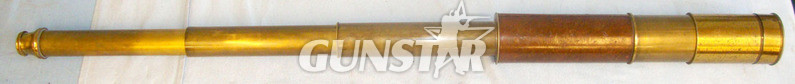 Joseph South, Castle St., Liverpool 3 Draw Leather Bound Brass Telescope With Extending Sun Visor Cover. Sight & Optic in 