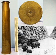 INERT DEACTIVATED. American WW2, 1945 Dated Trench Art ‘Battle of the Ardennes’ 57mm (57x441R) Anti-Tank Gun Fired Cartridge Case. - O 1830 INERT DEACTIVATED. American WW2, 1945 Dated Trench Art ‘Battle of the Ardennes’ 57mm (57x441R) Anti-Tank Gun Fired Cartridge Case. - O 1830  Other