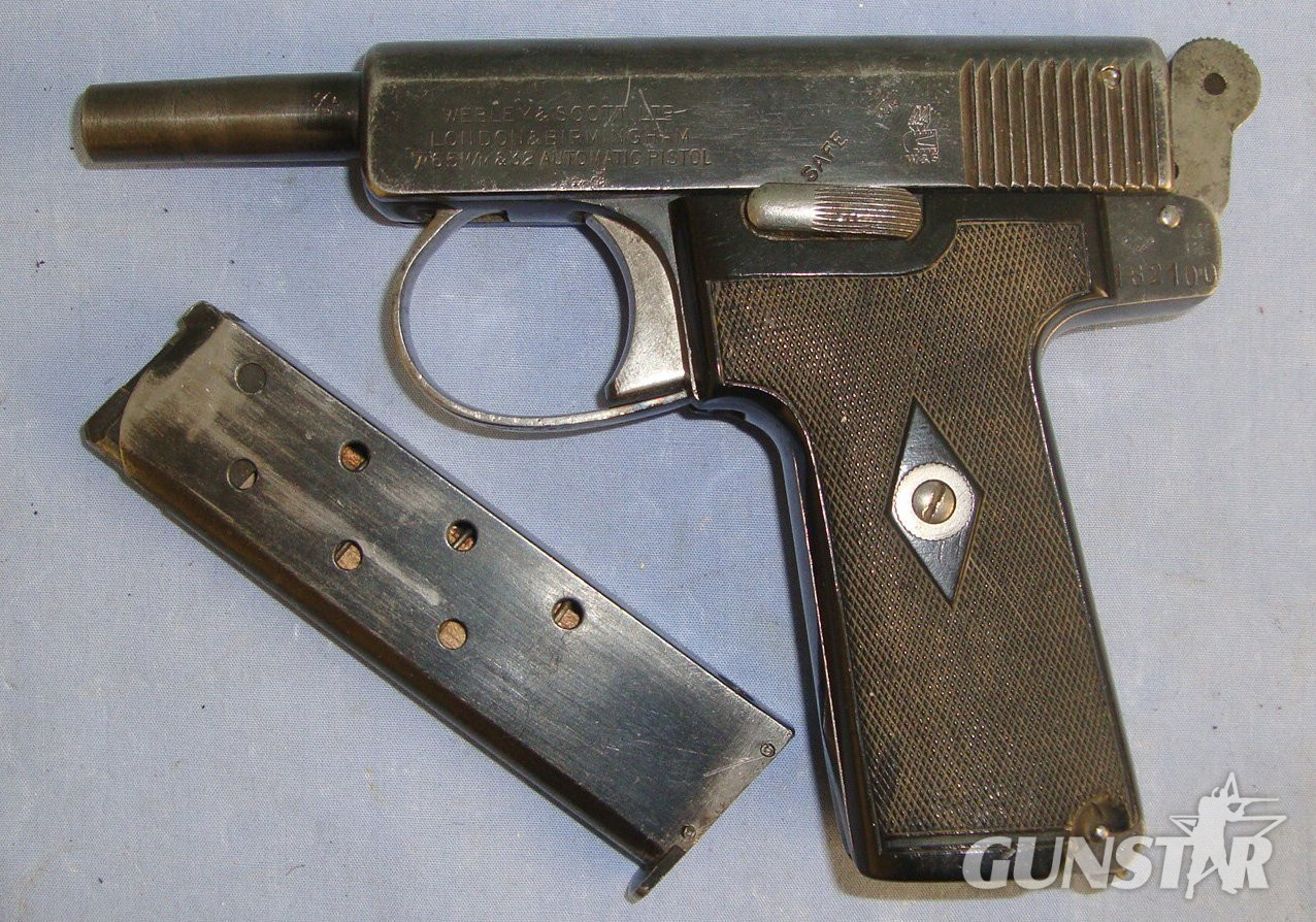  Webley & Scott Model 1908 .32 Calibre Semi Automatic Pistol**UK/EU 2024 DEACTIVATION CERTIFICATED**Sn 22098 None Semi Auto