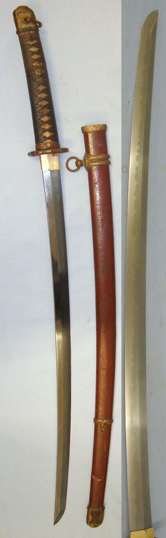  WW2 Japanese Officer's Type 98 Shin Gunto Katana Sword With Gendaito Hand Forged Blade Smith Signed Tang ‘ISHIDO TERU HIDE SAKU’, Scabbard & Expert Assessment. ED 3016 Sword
