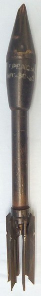 INERT DEACTIVATED. WW2, 1942 Dated 2.36” HEAT (High Explosive Anti-Tank) (Hollow INERT DEACTIVATED. WW2, 1942 Dated 2.36” HEAT (High Explosive Anti-Tank) (Hollow Antique & Militaria in 