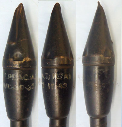  INERT DEACTIVATED. WW2, 1942 Dated 2.36” HEAT (High Explosive Anti-Tank) (Hollow INERT DEACTIVATED. WW2, 1942 Dated 2.36” HEAT (High Explosive Anti-Tank) (Hollow Antique & Militaria