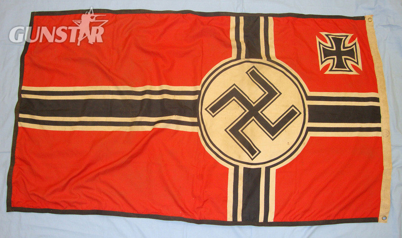  ORIGINAL & RARE Early WW2 1940 Dated Nazi German SS Form War Ensign Flag of Germany (1938-1945) With Original Ink Stamps. War Ensign Flag of Germany (1938-1945) With Original Ink Stamps. Antique & Militaria