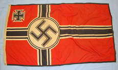 ORIGINAL & RARE Early WW2 1940 Dated Nazi German SS Form War Ensign Flag of Germany (1938-1945) With Original Ink Stamps. War Ensign Flag of Germany (1938-1945) With Original Ink Stamps. Antique & Militaria