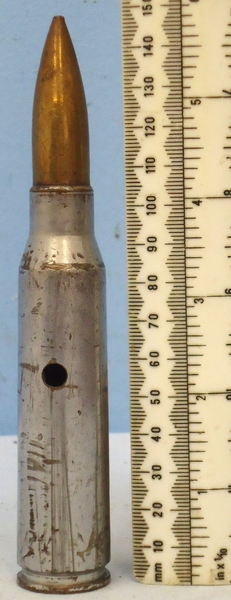  DEACTIVATED INERT. WW2 British Unfired 15mm BESA (15x104) Mark 1 Armour Piercing Tank Machine Gun DRILL Round. - O 1801 DEACTIVATED INERT. WW2 British Unfired 15mm BESA (15x104) Mark 1 Armour Piercing Tank Machine Gun DRILL Round. - O 1801  Other Ammunition