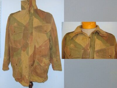WW2 1945 British WD Airborne Paratrooper’s Camouflaged Denison Smock With Correct \'Half Zip\' Fastener By Silbertson & Sons Ltd Small Size 1. Sn 21665  Clothing