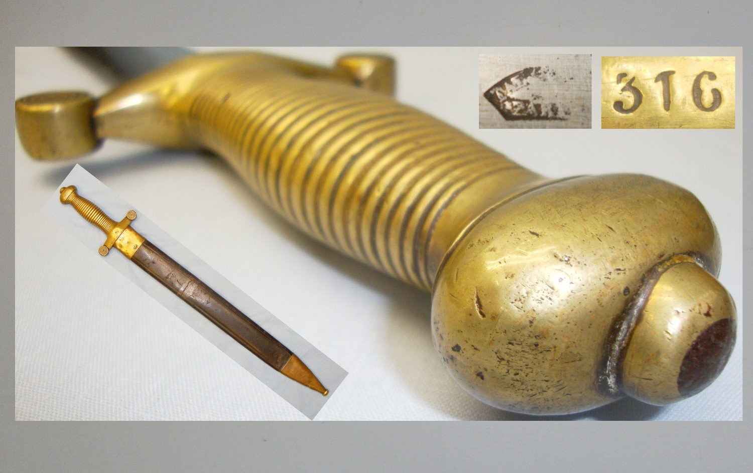 French Model ‘1831’ Infantry or Bandsman Sword and Scabbard. ED 2365 Sword
